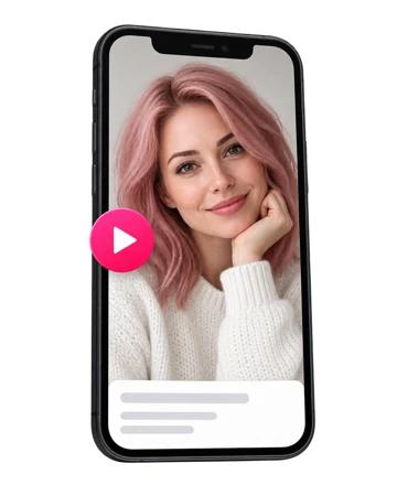 Illustrative product walkthrough social post for an AI companion product